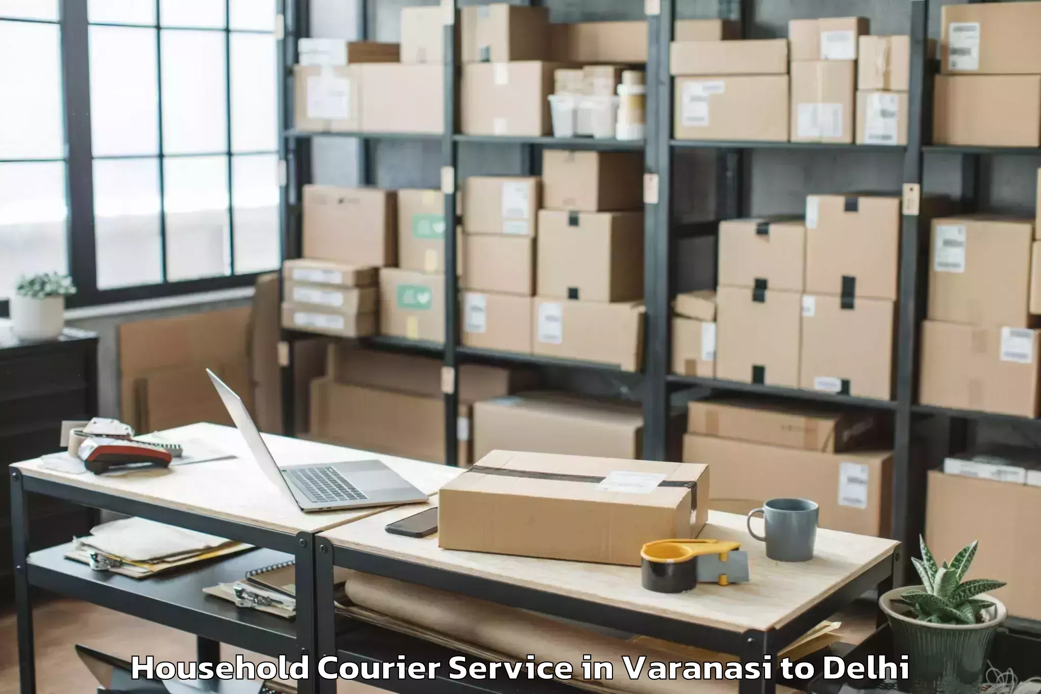 Quality Varanasi to Vivek Vihar Household Courier